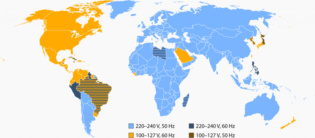 Worldwide Voltage and Frequency Standards